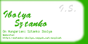 ibolya sztanko business card